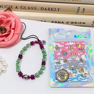 String Ting Tiny Drip Ting Swarovski Crystals Wristlet Phone Strap